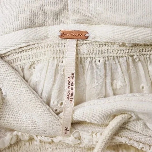 Free People Piper Hooded Pullover  in Ecru S NWT - Picture 4 of 14